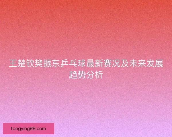 王楚钦樊振东乒乓球最新赛况及未来发展趋势分析
